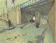 Vincent Van Gogh The Railway Bridge over Avenue Montmajour,Arles (nn04) oil painting reproduction